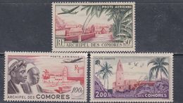 Comores P.A. N° 1 / 3  XX  Sites : Les 3 Valeurs Sans Charnière, TB - Poste Aérienne