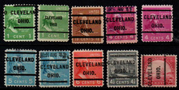 USA Precancel Vorausentwertung Preo, Locals "CLEVELAND" (OHIO). 9 Différents. - Precancels