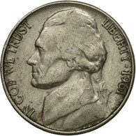 Monnaie, États-Unis, Jefferson Nickel, 5 Cents, 1961, U.S. Mint, Denver, TB+ - 1938-…: Jefferson