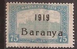 1919  18-34   BARANYA  UNGARN SERBIA JUGOSLAVIJA OVERPRINT  INTERESSANT  - TYP II NEVER HINGED - Baranya