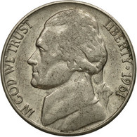 Monnaie, États-Unis, Jefferson Nickel, 5 Cents, 1961, U.S. Mint, Denver, TB - 1938-…: Jefferson