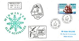 TAAF. Enveloppe Commémorative De 1989. Midwinter Sur L'île Amsterdam. - Midwinter
