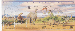 Australia  1993 Dinosaurs Miniature Sheet,used - Ensayos & Reimpresiones