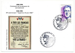 FRANCE => CP => Oblit. "Hommage Au Général De Gaulle - 62 COQUELLES" S/ N°2634 2,30 De Gaulle - De Gaulle (Général)