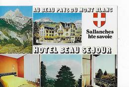 1 CP Sallanches : Hôtel "Beau Séjour" : Carte Multivues - Sallanches