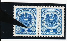 NEU1184 ÖSTERREICH 1920 Michl 315 PLATTENFEHLER FEHLENDER PUNKT Mit VERGLEICHSTÜCK ** Postfrisch SIEHE ABBILDUNG - Variétés & Curiosités