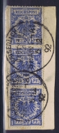 DP CHINA: Mi V48 Vorlaufer  Strip Of 3  Shanghai 1892 - Deutsche Post In China