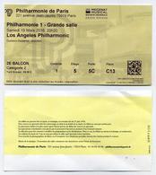 Ticket De Concert Los Angeles Philharmonic à La Philharmonie De Paris - 19 Mars 2016 - Biglietti Per Concerti