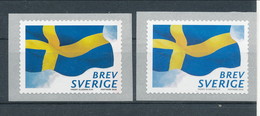 Sweden 2018. Facit # 3245a. The Swedish Flag, Set Of 2 Coils (One With # And One Without # On Back). MNH (**) - Neufs