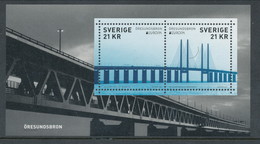 Sweden 2018. Facit # 3227-3228 (BL49). Souvenir Sheet. Europa 2018. The Öresund Bridge MNH (**) - Ungebraucht