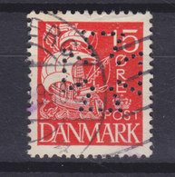 Denmark Perfin Perforé Lochung (Fig13b) 'Maltese Cross' Det Forenede Dampskibselskab (Broker), Esbjerg (2 Scans) - Variétés Et Curiosités