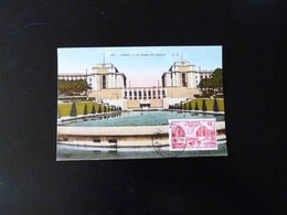 CARTE MAXIMUM   PARIS   LE PALAIS DE CHAILLOT - Brieven En Documenten