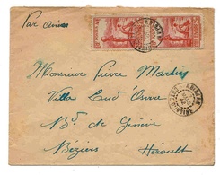 Cote D'Ivoire Lettre Avion Abidjan 7 Mars 1942 Ivory Coast Airmail Cover - Lettres & Documents