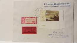 DDR : R-Eil-Brf Mit 70 Pf Eckrand Gemälde Flußlandschaft Mit SbPA-R-Zettel 2, 1504 Beelitz Z (326) STpl.Fehler Knr: 2731 - Labels For Registered Mail