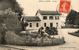 10. CPA. MUSSY SUR SEINE. La Gare. 1911. - Mussy-sur-Seine