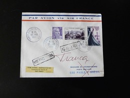 LETTRE  LIGNE FRANCE - AMERIQUE DU SUD  -  OUVERTURE DE L'ESCALE DE SAO PAULO  PAR AIR FRANCE - 1927-1959 Cartas & Documentos