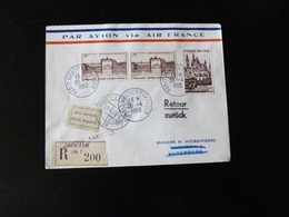 LETTRE RECOMMANDEE  LIAISON PARIS - NUREMBERG PAR AIR FRANCE - 1927-1959 Cartas & Documentos