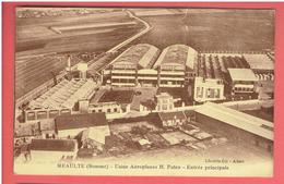 MEAULTE USINE AEROPLANES H. POTEZ CARTE EN BON ETAT AEROSTATION - Meaulte