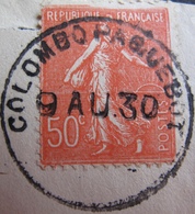 A122 - ✉️ - CàD : COLOMBO PAQUEBOT 9 AOÛT 1930 - CàD : MARSEILLE ARRIVEE 30 AOÛT 1930 - PAQUEBOT " L'AMBOISE " - Schiffspost