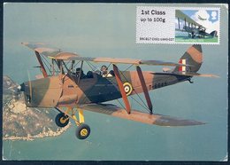 REINO UNIDO / UK (2017) - ATM - Military Mail Flight, 1919 - De Havilland DH.82A Tiger Moth - RAF - Post & Go Stamps