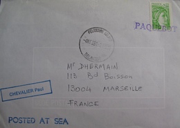 A124 - ✉️ - PAQUEBOT " CHEVALIER PAUL " MARQUE LINEAIRE " PAQUEBOT " - CàD : PELABOHAN KELANG (SELANGOR) MALAISIE - Correo Marítimo