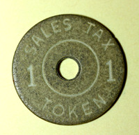 Jeton De Nécessité Etats-Unis Années 20 "1 (cent) Alabama  Dept. State Of Revenue / Sales Tax Token / " Emergency Token - Monétaires/De Nécessité