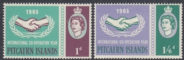 Pitcairn Islands 1965 - International Co-operation Year - Mi 54-55 ** MNH - Islas De Pitcairn
