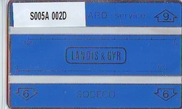 NEDERLAND LANDIS&GYR * SODECO * SERVICE CARD NR S005A 002D  "9"  3 Mm ONGEBRUIKT *  MINT - Test & Dienst