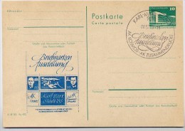 DDR P84-2-83 C14 Postkarte Zudruck ZUSAMMENDRUCK RAUMFAHRT Karl-Marx-Stadt Sost. 1983 - Privé Postkaarten - Gebruikt