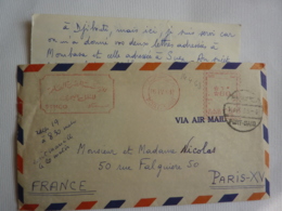 Afrique EGYPTE PORT SAID  Affranchissement Mécanique + Cachet à Date + Flamme + Obliteration Paquebot -1963 Clas 3 - Storia Postale