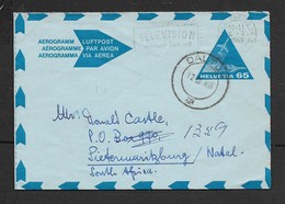 Switzerlan, 65c Aerogramm ZURICH 6.3.1969 > S.Africa, DALTON 12.III.69 Re-direction - Lettres & Documents