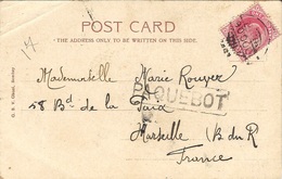 1906- C P A De Bombay ( Inde ) Affr. T P India Postage  Annulé à ADEN + PAQUEBOT Encadré 55 Mm Pour La France - Correo Marítimo