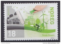 2016 NORVÈGE Norway   EUROPA / CEPT   Think Green ** MNH Vélo Cycliste Cyclisme Bicycle Cycling Fahrrad Radfahrer [dt33] - Ciclismo