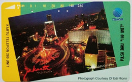 Indonesia 100 Unit Overprint On 280 Units "  Bundaran Hotel  " - Indonesien