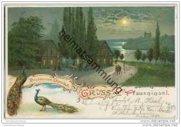 Berlin-Grunewald - Glienicke - Gruss Von Der Pfaueninsel - Restaurant Ehrecke - Farblitho - Grunewald