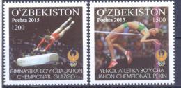 2015. Uzbekistan,Sport, World Championships, Glasgow & Pekin, 2v, Mint/** - Oezbekistan