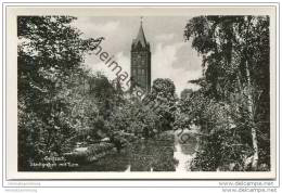 Delitzsch - Stadtgraben Mit Turm - Foto-AK - Delitzsch