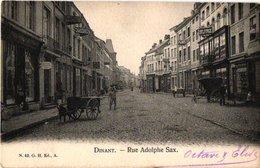 1 CPA DINANT C1900  Rue Adolphe SAX - Hondenkar, Koets  -attelage De Chien - Nr 42 éd G. H. Geanimeerde Kaart - Zaventem