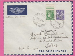 Paris - Saigon - Militaire Sans Surtaxe Aérienne - Décembre 1945 - - Militaire Luchtpost
