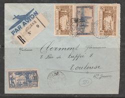 COTE D'IVOIRE LETTRE A DESTINATION DE TOULOUSE CACHET 3 JUILLET 1942 EN RECOMMANDÉE PAR AVION - Lettres & Documents
