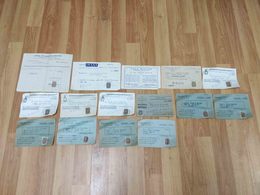 PORTUGAL LOT X 15 DOCUMENTOS DOCUMENTS FISCAIS REVENUE ADVERTISING - Storia Postale