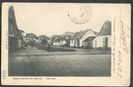 C.P. RUe De Saint-Laurent Du Maroni Affr. 2x5c. Obl. Dc CAYENNE 7 Déc. 1904 Vers La Corse - 13161 - Saint Laurent Du Maroni