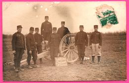 Cp Photo - Militaire - Souvenir De Chambaran 1911 - Canon - 537e RI Régiment - Militaires - Militaria - Souvenir De...