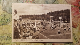 Ukraine Vs Polen, Poland, TRUSKAWIEC - Truskavets, 1930s - Volleyball  Square - Old Vintage Postvcard - Voleibol