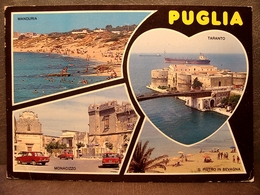 (FG.F38) PUGLIA - VEDUTE (TARANTO, MANDURIA, MONACIZZO, SAN PIETRO IN BEVAGNA) VIAGGIATA - Taranto