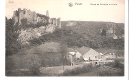 Falaën (Onhaye)-1913-Ruines De Montaigle Et Scierie-Griffe Linéaire Falaën-Edit.Devigne-Minne-Hôtel De La Gare - Onhaye