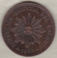 REPUBLICA ORIENTAL DEL URUGUAY. 2 CENTESIMOS 1869 A PARIS . KM# 12 - Uruguay