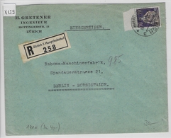 1927 Helvetia 162/171x Charge Zürich Hauptbahnhof 12.XII.27 To Berlin-Borsigwalde - Covers & Documents