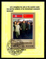 COREE DU NORD. BF Oblitéré De 1984. Mao/Amitié Avec La Chine. - Mao Tse-Tung