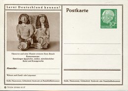 37273  Germany, Stationery 1957 Showing Sculpture Of The Egyptian Museum Of Hildesheim, Archeology, Egyptology - Archéologie